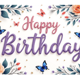 thumbnail image 4 of Floral Decoration Happy Birthday Banner Butterfly Theme Colorful Design for Birthday Party Event Decoration, 4 of 7