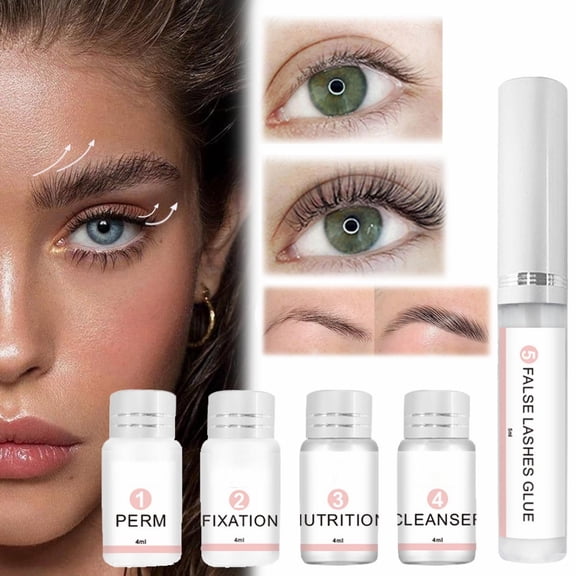 Lash & Brow Perm Kit, 1 Set - Eyelash Perm Eyebrows 2 in 1 Eyelash Keratin Cold Perm Lasting Styling 21Ml, Easter Mother'S Day Gift Makeup Organizers