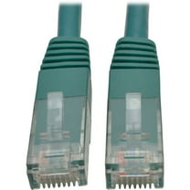 Eaton Tripp Lite Series Cat6 Gigabit Molded UTP Ethernet Cable RJ45 M/M PoE Green 25 ft. 7.62 m