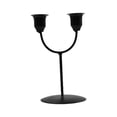 thumbnail image 3 of Portavelas Candelero Tealight Velas Artesanía Mesa Estilo rústico retro de metal Exhibición Candelabro Candelabro para fiesta , negro, 3 of 8