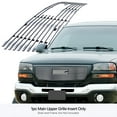 thumbnail image 3 of APS Compatible with GMC Sierra 1500 1500HD 2500HD 3500 2003-2006 & 2500 03-04 & 07 Classic Main Upper Stainless Steel SS Chrome Billet Front Grill Grille Insert G65771A, 3 of 7