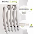 thumbnail image 3 of 20-84 Inches Arched Curved Shower Curtain Rod, Heavy Duty Shower Rod Rust Proof Bathroom Curtain Rod, Adjustable Telescoping Design Easy Segmented Installation, Need to Drill, Nickel, 3 of 6