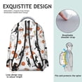 thumbnail image 3 of Basketball and Blast White Pattern Backpack for School, Cute School Bag with Adjustable Shoulder Straps and Padded Back, 15.3"x11"x7.1", 3 of 3