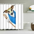 thumbnail image 5 of Shower Curtain Rings, Shower Curtains for Bathroom, Printed Shower Curtain Polyester and Mildew-Proof Bathroom and Mildew-Proof Partition Curtain 150X180Cm, Fabric Shower Curtain, 5 of 5