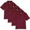 George Boys School Uniforms Short Sleeve Pique Polo Shirts, 4-Pack Value Bundle, Sizes 4-18(XS-XXL)