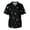 Black, variant on Wutalume Men's Casual Short Sleeve V-Neck Shirt, Christmas Print with Front Pocket, Lightweight Workwear Top for Carers, Nurses and Daily Wear,Army Green L