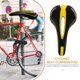 thumbnail image 2 of Sillín de bicicleta de montaña profesional, cómodo y acolchado (negro y amarillo), 2 of 6