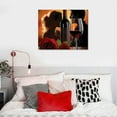 thumbnail image 4 of TIAOTIAOHOU Canvas Wall Art Print Bathroom Wall Art Decor- Happy Valentine's Day Romantic Rose Dinner Red Wine Artwork Canvas Prints Stretched &amp; Framed Ready to Hang Home Decor Wall, 4 of 4