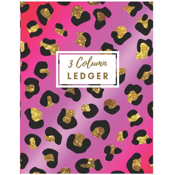 General Expense Accounting Ledger Notebook 3 Column Ledger Pink