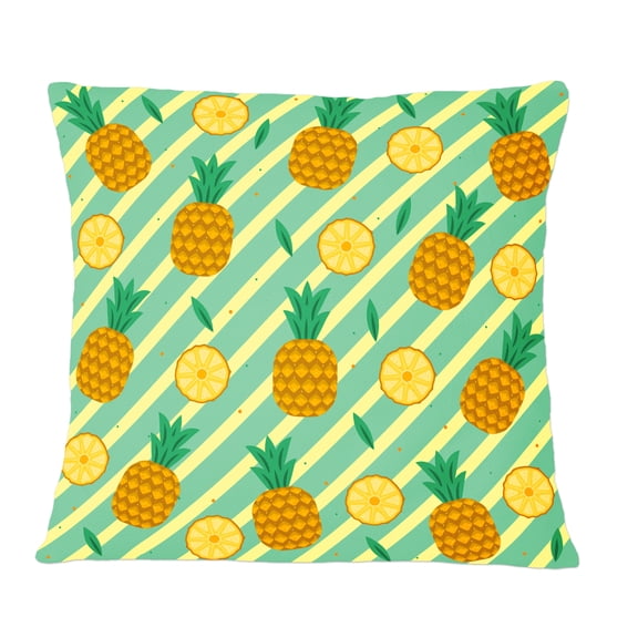 Designart Pineapple Summer Bliss I' Mid-Century Modern Throw Pillow - 12x20