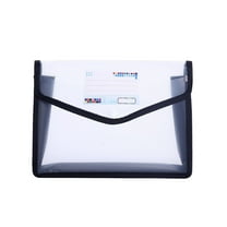 OutmaxHome Plastic Expanding File Folder, Transparent envelopes with Snap Closure,No Dividers,Large Capacity,Document Organizer for Receipts, Bills&Taxes, for School/Office/Home