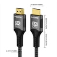 thumbnail image 4 of 8K HDMI 2.1 Cable 48Gbps HD 4K240Hz HDR Video Cord for TV PC Laptop, 4 of 7