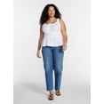 thumbnail image 2 of Terra & Sky Women’s Plus Sleeveless Smocked Peplum Tank Top, Sizes 0X-5X, 2 of 5