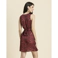 thumbnail image 3 of Moomaya Womens Printed Wrap Mini Dress, Sleeveless V-Neck Short Dress, 3 of 9