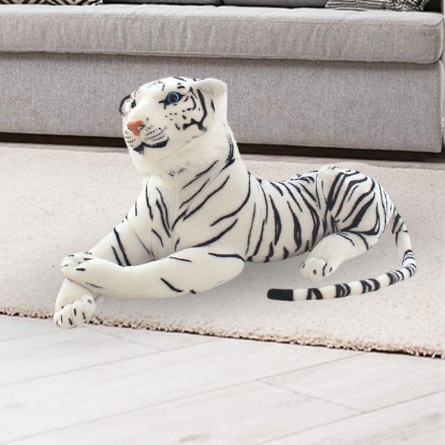 Tigre Peluche Juguete Salvador Almohada Lindo Animal de peluche Blanco