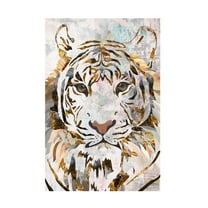 Trademark Fine Art Sarah Manovski Grunge Gold Tiger Canvas Wall Art
