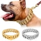 thumbnail image 3 of Collar de cadena de eslabones cubanos para perros grandes, gargantilla de Metal de acero inoxidable, resistente, con hebilla, 32MM de ancho, 3 of 4