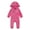 Hot pink, baby, variant on Barbie Velour Matching Family Zip Up Coverall Newborn to Infant