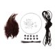 thumbnail image 4 of Atrapasueños Kits de materiales para bricolaje Bucle de hierro, Cordón de gamuza, , , Clips marrón Macarena dream catcher kits de bricolaje, 4 of 8