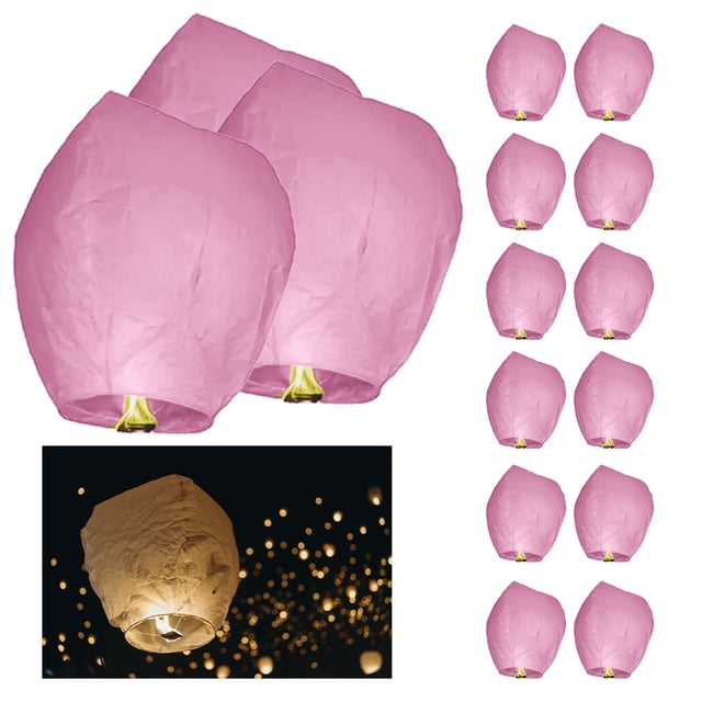 24 Globos De Cantoya Para Liberar Al Cielo De 80cm. Lampara Voladora De Papel Con Cera.