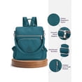 thumbnail image 6 of Gustave Backpack Purse for Women Anti-Theft Travel Convertible Backpack Shoulder Bag Nylon Waterproof Casual Daypack Satchel Handbag "Blue", 6 of 9