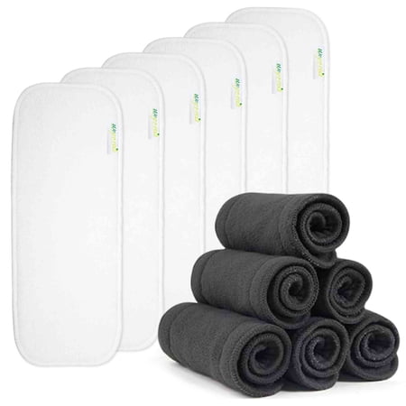 Wegreeco Reusable Soft 12 Pack Cloth Diaper Inserts for Baby Cloth Diaper, High Absorbing Cloth Diaper Inserts