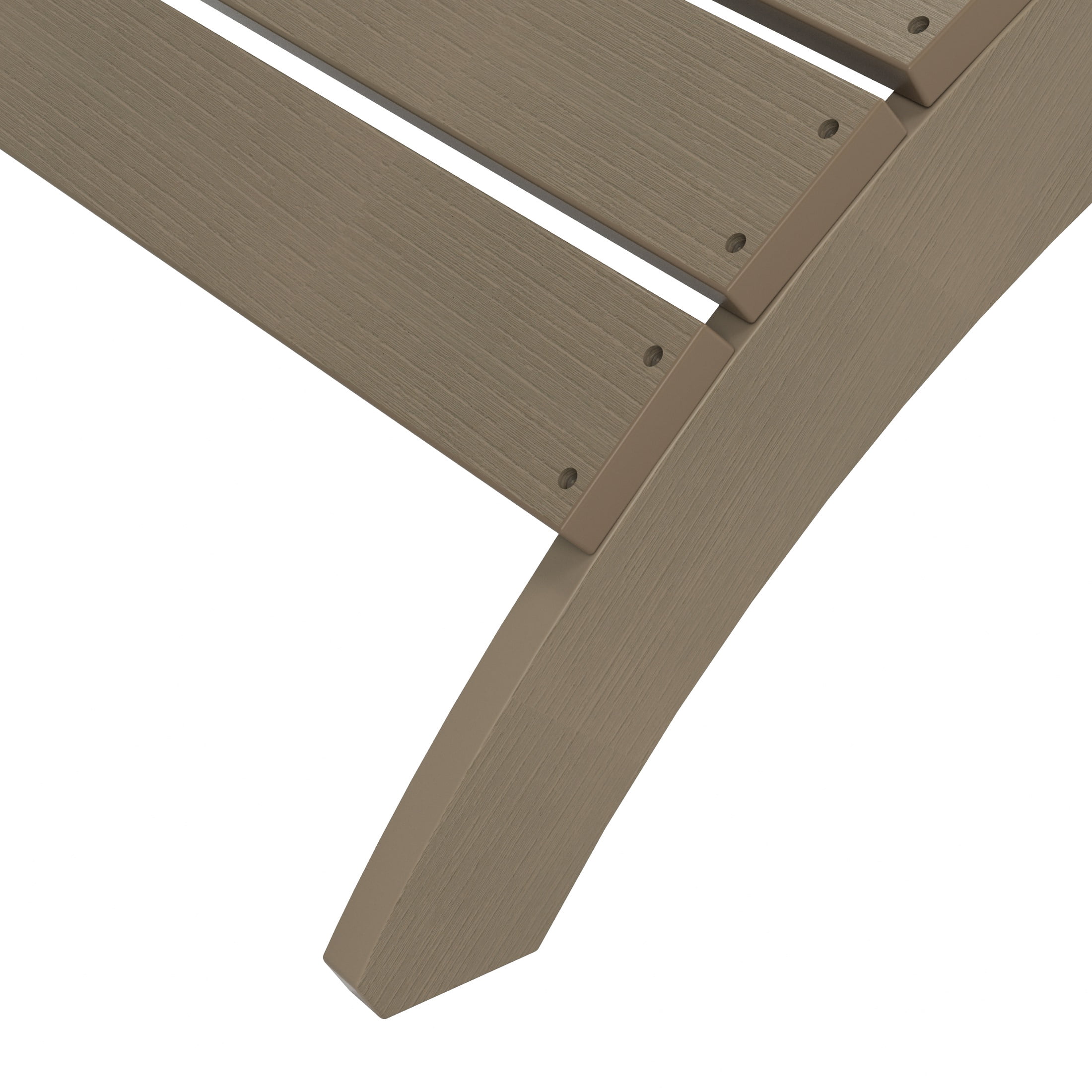Outdoor Adirondack Chair Folding Ottoman, Taupe