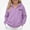 Purple, variant on NAISIBABY Girls Hooded Sweatshirt – Fleece-Lined Long Sleeve Casual Zip-Up Jacket Purple Size 9