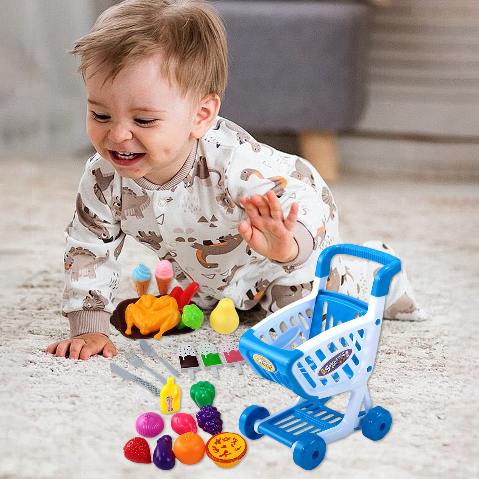 Toyland Ensemble De 12 Pièces Desserts – Glaces, Beignets, Gâteaux – Jeu De Nourriture Pour Enfants Dès 3 Ans
