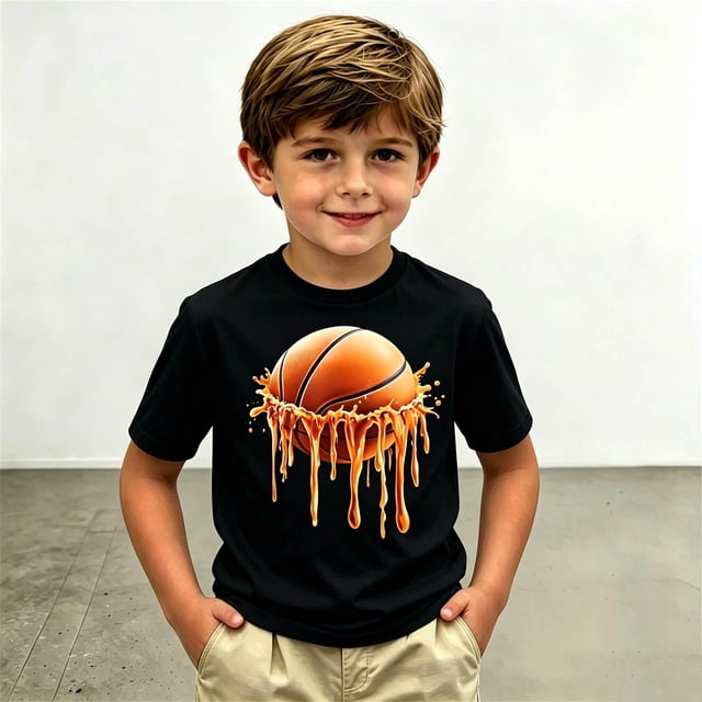 Vêtements pour Filles T-Shirts à Col Rond à Manches Courtes T-Shirts pour Garçons 6-7 Ans Tenues pour Fille