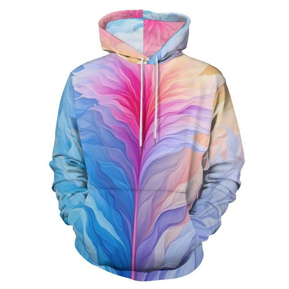 Colorful Abstract Feather Art Men's Women New Sweatshirt Hoodie Men's Plus Size Sweatshirt Hooded Sweatshirt 3d Printed Street Men's Cloth