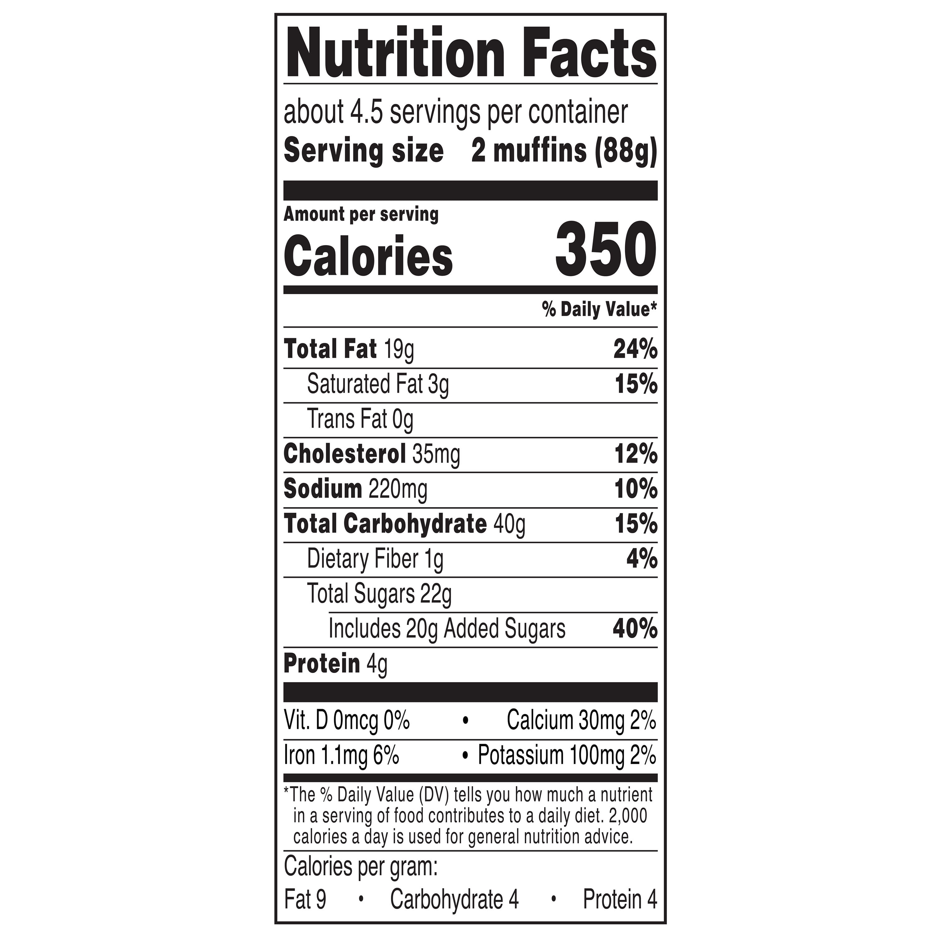 Marketside Banana Nut Baked Muffins, 14 oz, 9 Count (Shelf Stable)