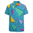 thumbnail image 1 of Classic 3D Printed Hawaiian Men's Shirts with Fun Retro Patterns Party Shirts Short Sleeved Button Up Shirts Summer Street Y2K, 1 of 5