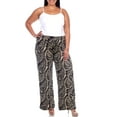 thumbnail image 5 of White Mark Plus Size Black & Brown Paisley Printed Palazzo Pants, 5 of 5