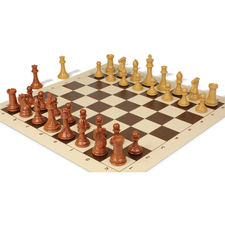  Standard Vinyl Roll Up Chess Boards - Professional Club &  Tournament Chess Boards (2 Square, Brown) : Toys & Games