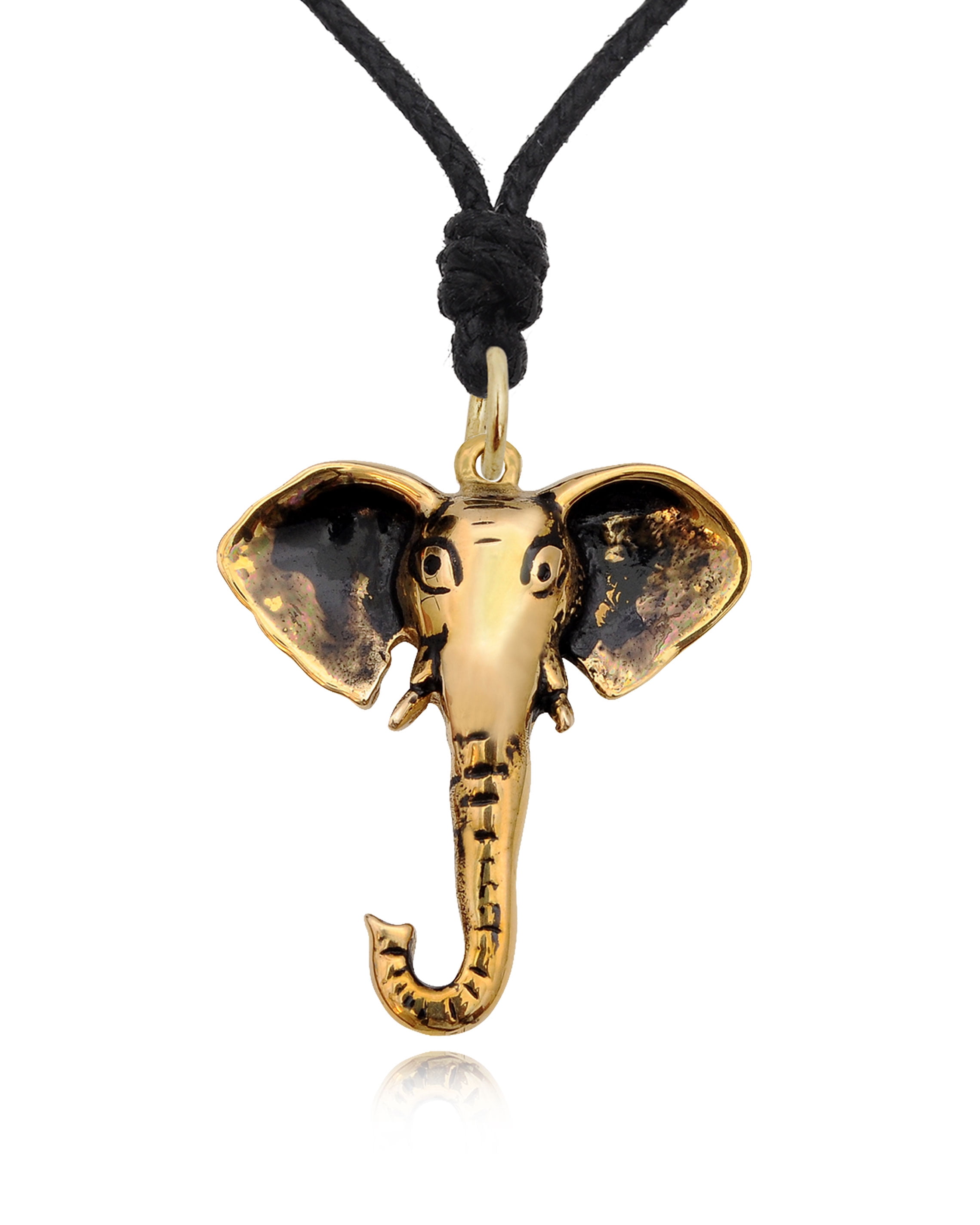 Vietsway Elephant Head Handmade Brass Necklace Pendant