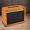thumbnail image 3 of LyxPro 40 Watt Electric Guitar Amplifier | Solid State Studio Amp with 8â€ 4-Ohm Speaker, Custom EQ Controls, Drive, Delay, Â¼â€ Passive/Active/Microphone Inputs, Aux in & Headphone Jack - Mahogany, 3 of 5