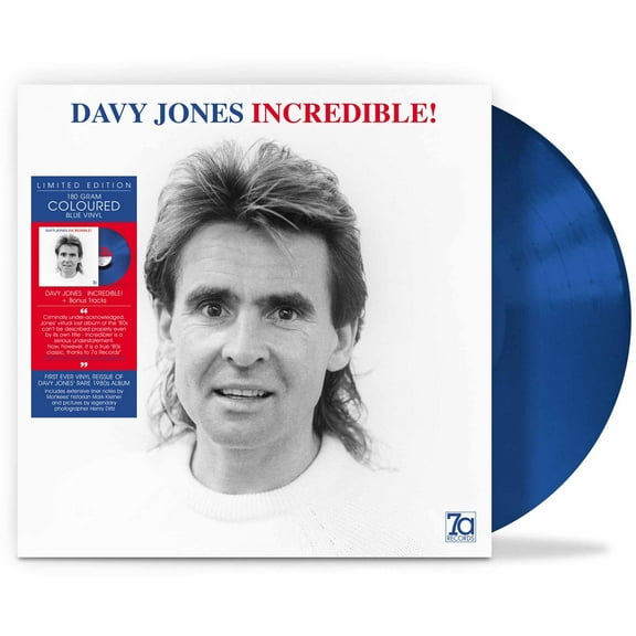 Davy Jones - Incredible! - 180gm Blue Vinyl - Music & Performance