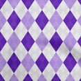 thumbnail image 1 of oneOone Tissu Georgette Viscose Violet Foncé Motif Argyle Tissu Imprimé au Mètre 42 Pouces de Large, 1 of 4