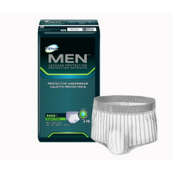 TENA MEN Protective Incontinence Underwear, Super Absorbency, Medium/Large, 64 count