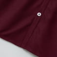thumbnail image 6 of T-shirts for Men Plus Size under $5 Short Sleeved Lapel Color Block Double Pockets Button Shirt Casual Shirt Wine XXXL, 6 of 6