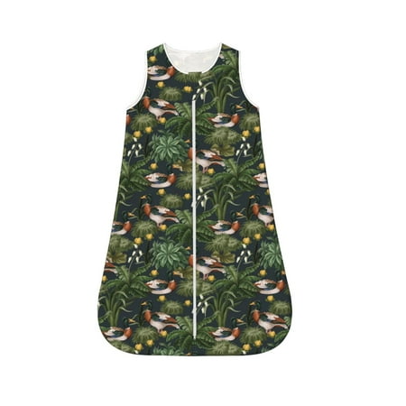 

Honeii Mallard Ducks And Water Print Unisex Babies Sleepbag Wearable Blanket Baby Sleeveless Sleeping Bag-Large