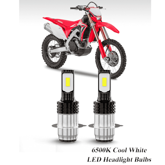 Compatible with Honda CRF450X 2005-2014 , 2-Pack H6 H6M Led Headlight Bulbs Motorcycle Bulb,1700lm 6500K Cool White, 12v-24v DC