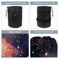 thumbnail image 3 of PhooArto Drawstring Cosmetic Bag, Barrel Shaped Portable Travel Makeup Bags, Space Stars Universe Cosmic Large Capacity Waterproof Multifunctional Bucket Toiletry Bag, 3 of 6
