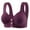 Purple, variant on THDHVS Women's Bras,Womens Plus Size Bras,Fashion Women Solid Color Front Opening Buckle Wide Shoulder Strap Wireless Cushion Daily Bra Khaki 38