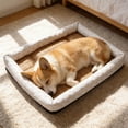 thumbnail image 5 of Qocolcyl Floral Square Washable Dog Bed Cushion,Thick Non Slip Soft Breathable Pet Sleeping Sofa Mattress for Small Medium Dogs All Season Use, 5 of 6