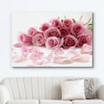 thumbnail image 6 of Canvas Prints Wall Art - Bouquet of Beautiful Pink Rose Flowers with Petals | Modern Wall Decor/Home Art Stretched Gallery Wraps Giclee Print & Wood Framed. Ready to Hang - 16" x 24", 6 of 7