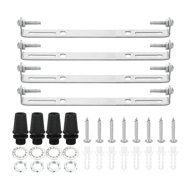 Unique Bargains 175mm Ceiling Light Plate Kit Light Fixture Mounting Bracket Plate Crossbar for Pendant Wall Light 4 Set