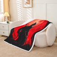 thumbnail image 2 of Erosebridal Hokusai Samurai Fleece Blanket 40x50 For Teens,Anime Theme Sherpa Throw,Japanese Style Decoration, 2 of 7