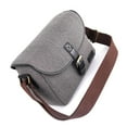 thumbnail image 1 of Camera Bag, SLR / DSLR Camera Bag Portable, Premium Flax Material, Waterproof, Outside  Slots, Delicate Buckle, Slim But Tough Shoulder Strap, 1 of 6